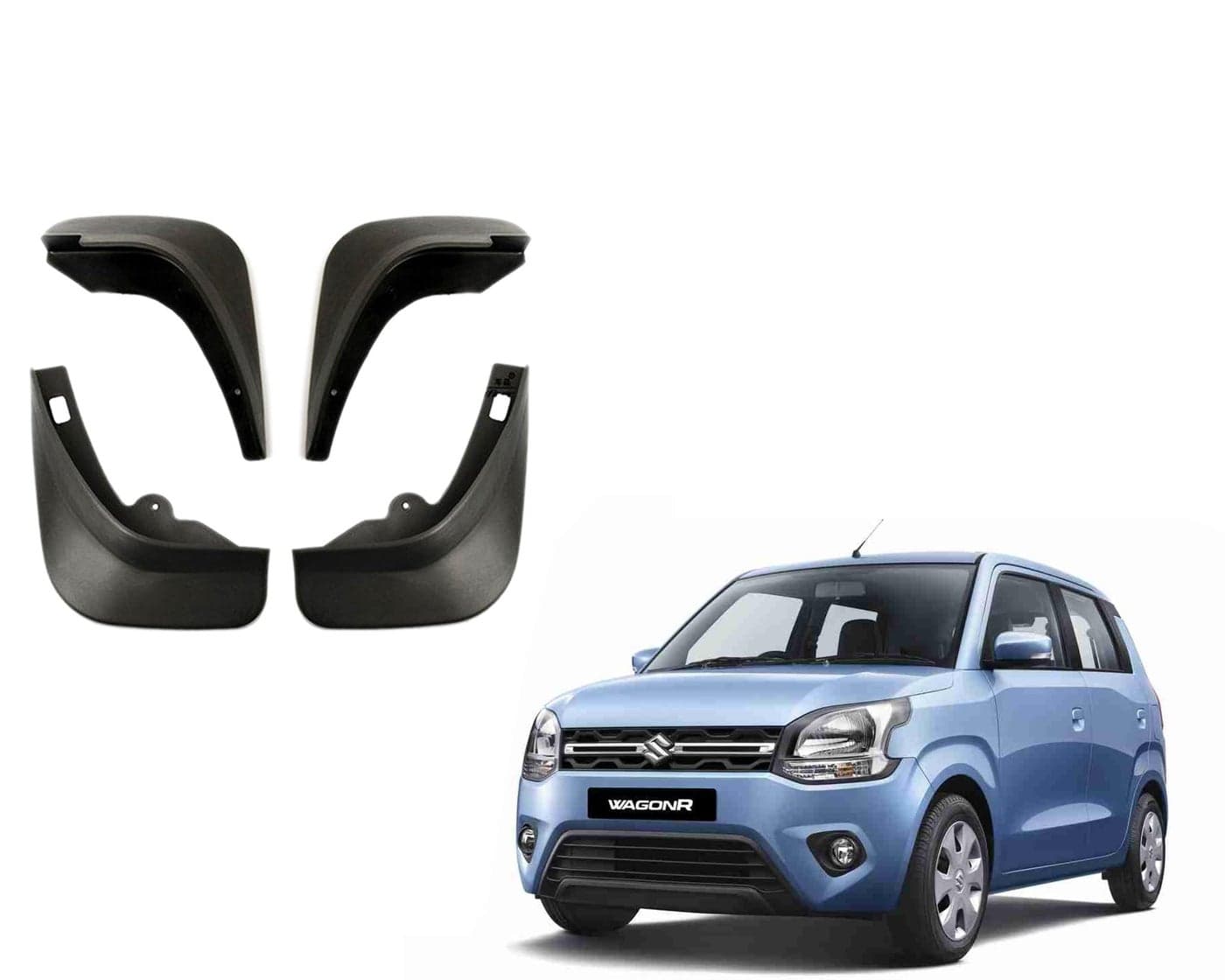 WolkomHome Car O.E Type Mud Flaps Mud Guard for Maruti WagonR 2019 to 2024