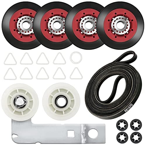Beaquicy 4392067 Dryer Repair Kit & W10837240 Dryer Idler Pulley - Replacement for Maytag Bravos Whirlpool Duet Kenmore Admiral Elite Dryers - Replaces 4392067VP AP3109602 587637 80047
