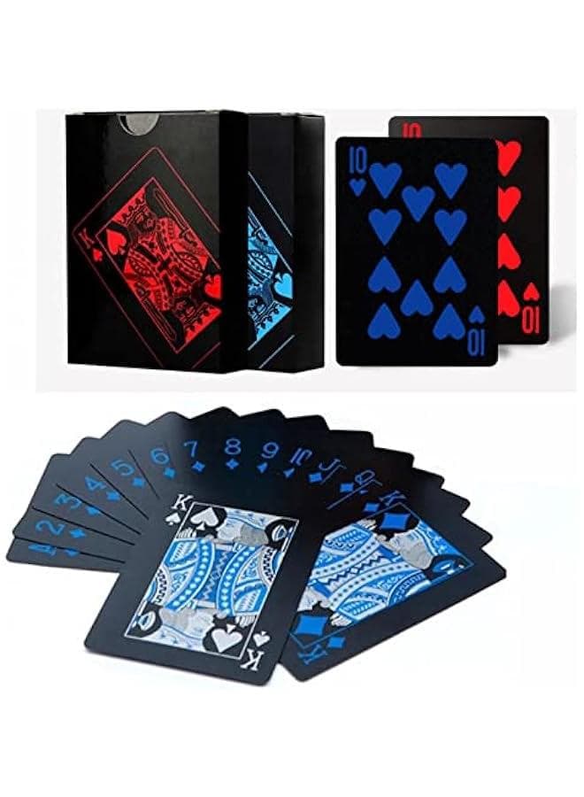 2 Deck of Waterproof Cards and Playing Cards with Flexible Plastic PVC and Classic Trick Cards