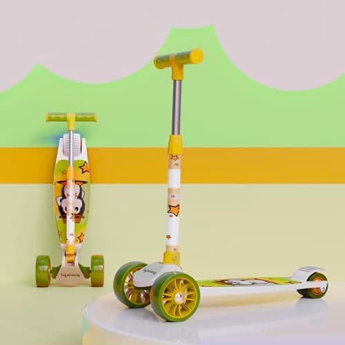 Lifelong Scooter for Kids 3+ Years - Foldable with PVC Wheels & Adjustable Height - Kick Capacity 50kg, Toys for 3+ Year Old boy & Girl - Skate (LLKS16)