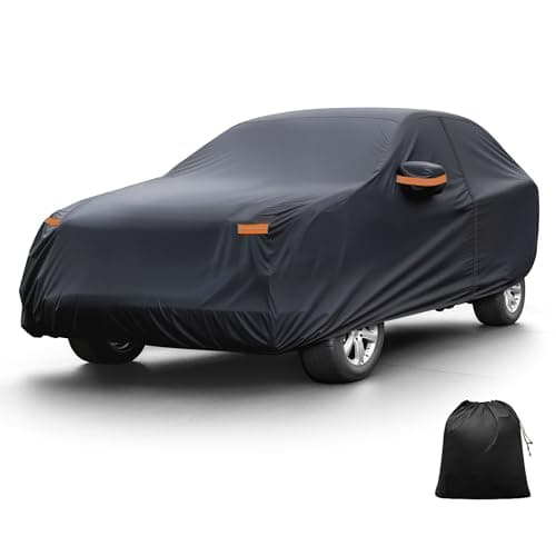 X AUTOHAUX Car Cover for BMW X5 210D-PU Outdoor Full Car Cover All Weather with Door Zipper for Waterproof Windproof Sun Rain Snow Protection