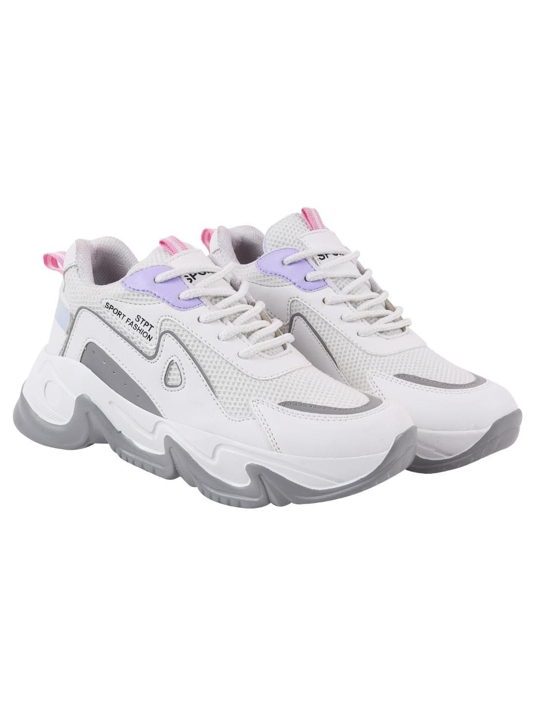Shoetopia Women's Sneakers White-EU40 /UK7