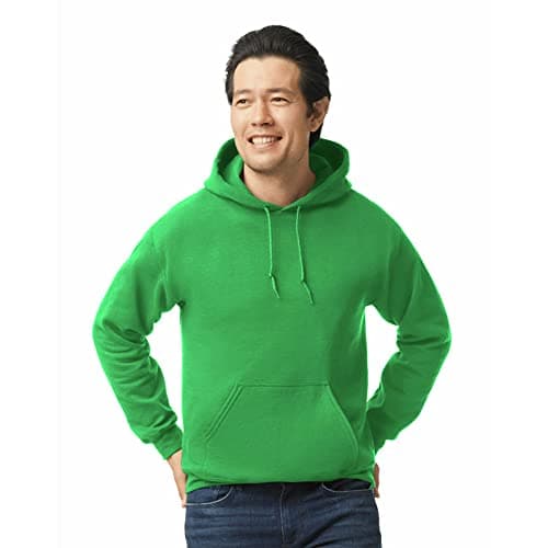 Gildan Adult Fleece Hoodie Sweatshirt, Style G18500, Multipack, Irish Green (1-Pack), Medium