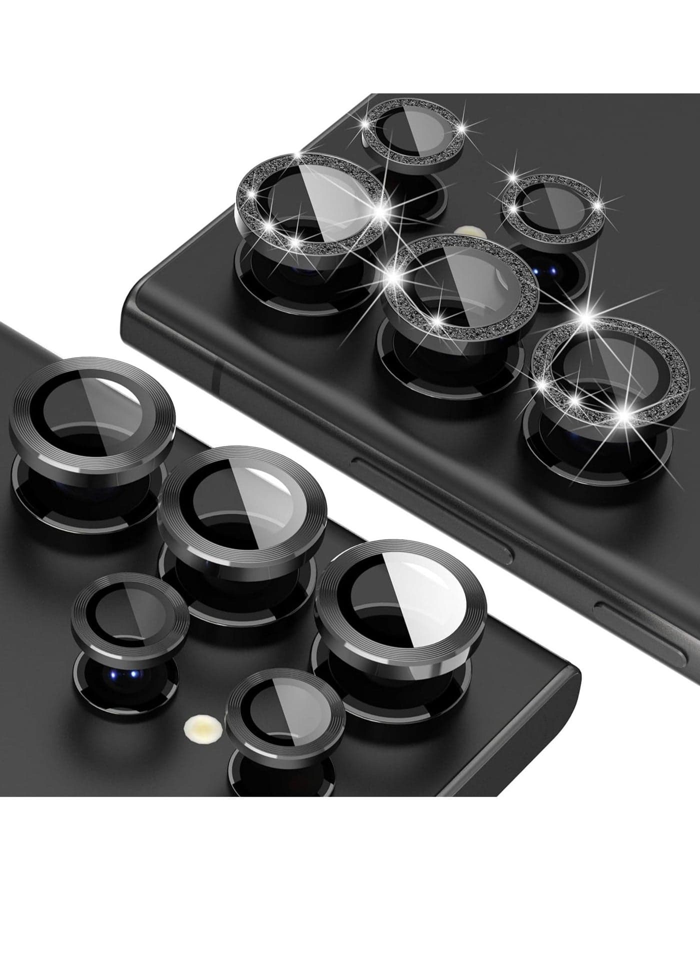 2-Pack for Samsung Galaxy S24 Ultra Camera Lens Protector, 9H Tempered Glass Protective Lens Flim for Samsung Galaxy S24 Ultra Camera Lens Cover-Black
