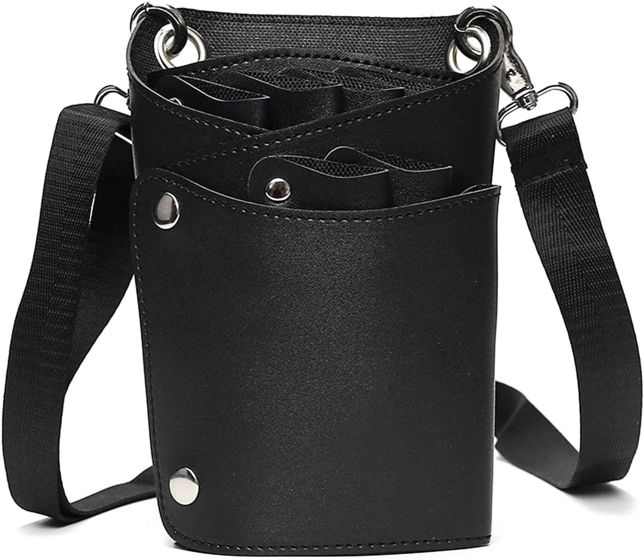 Scissor Bag faux Leather Salon Barber Hairdressing Hairdresser Scissor Pouch Holster Hair Stylist Tools Bag with Waist Shoulder Belt for Comb Clip Shear