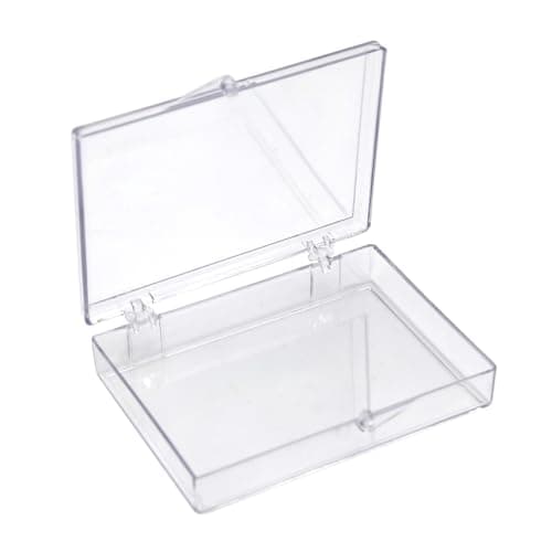 10Pack Clear Hinged Plastic Containers Keepsake Storage Boxes 3 12 L x 2 916 W x 58 H Made in USA Plastic Display Case or Small Box for Storage and Organization