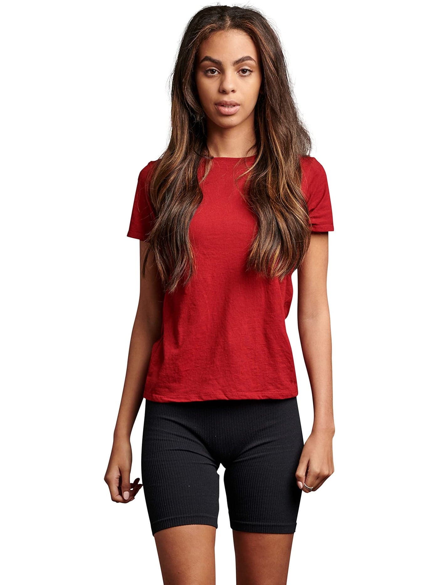 Russell Athletic Womens Cotton Performance T-Shirts T Shirt, Short - Cardinal, X-Small US