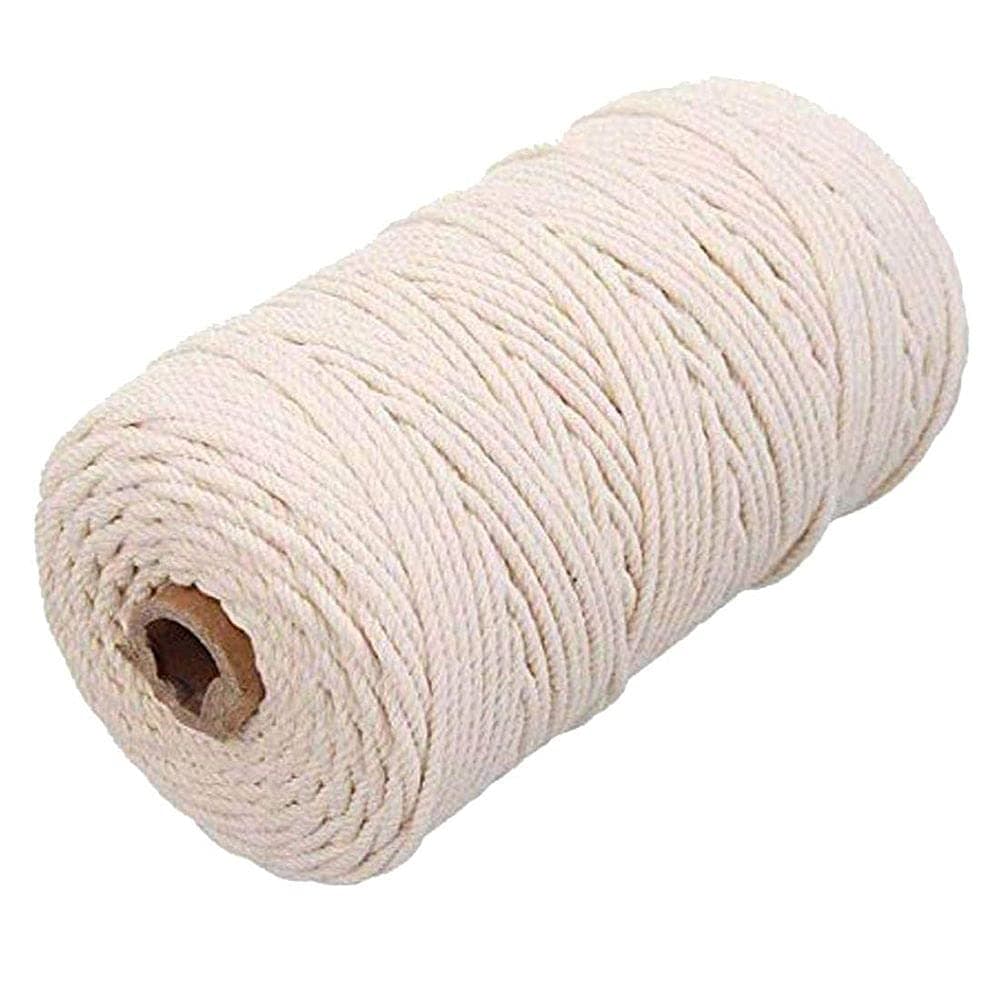 Diy Crafts 14206 Handmade Art Hand Woven Cotton Rope Home Lawn Garden Table Bag Making Art Craft Materials Decor, Pack of 3, 200 Meter (Multicolor)