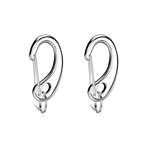 Pet Tag Quick Clip/Sping-Load Hook Combo for Pet ID Tags - 2 Large