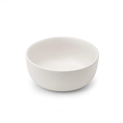 Claymistry White Ceramic Serving & Mixing Bowl | Microwave & Dishwasher Safe | Food-Safe & Lead-Free | White Bowl for Salad, Curry & Snacks | 1 Liter | Matte Finish