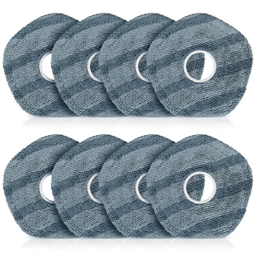 8 Pack Mop Pads Compatible with eufy X10 Pro Omni / X9 Pro Robot Vacuum Cleaner, Spin Cleaning Pads Replacement Accessories Set