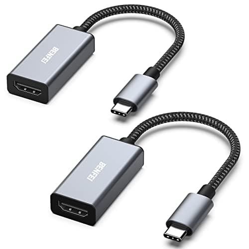 BENFEI 2 Pack USB C to HDMI Adapter 4K60Hz USB TypeC to HDMI Adapter Thunderbolt 345 Compatible with iPhone 15 ProMax MacBook ProAir 2023 iPad Pro iMac S23 XPS 17 Surface Book