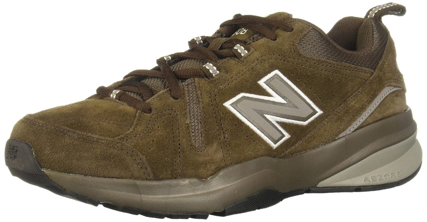 New Balance Men's 608 V5 Casual Comfort Cross Trainer, Chocolate Brown/White, 14 Wide