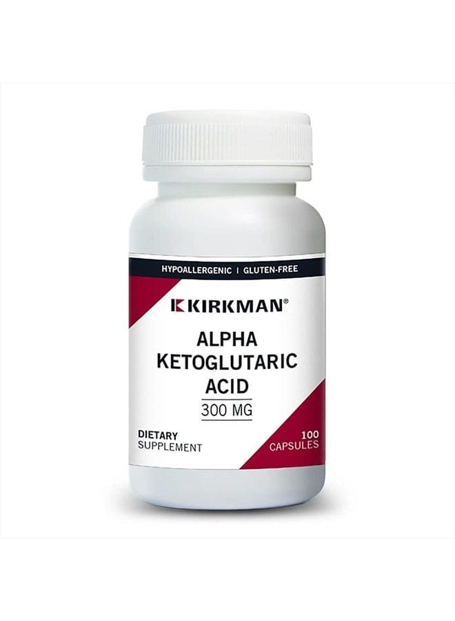 Alpha-Ketoglutaric Acid 300 mg - 100 Capsules - Supports Metabolism - Helps Maintain Strong Bones - Hypoallergenic