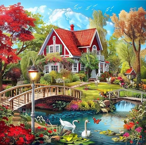 ARPADAMO Diamond Art Kits for Adults5D countryside Diamond Painting DIY landscape Diamond Art Diamond Painting Kit for AdultRound Full Drill Diamonds Diamond Art Kits for Home Decor1378x1378inch