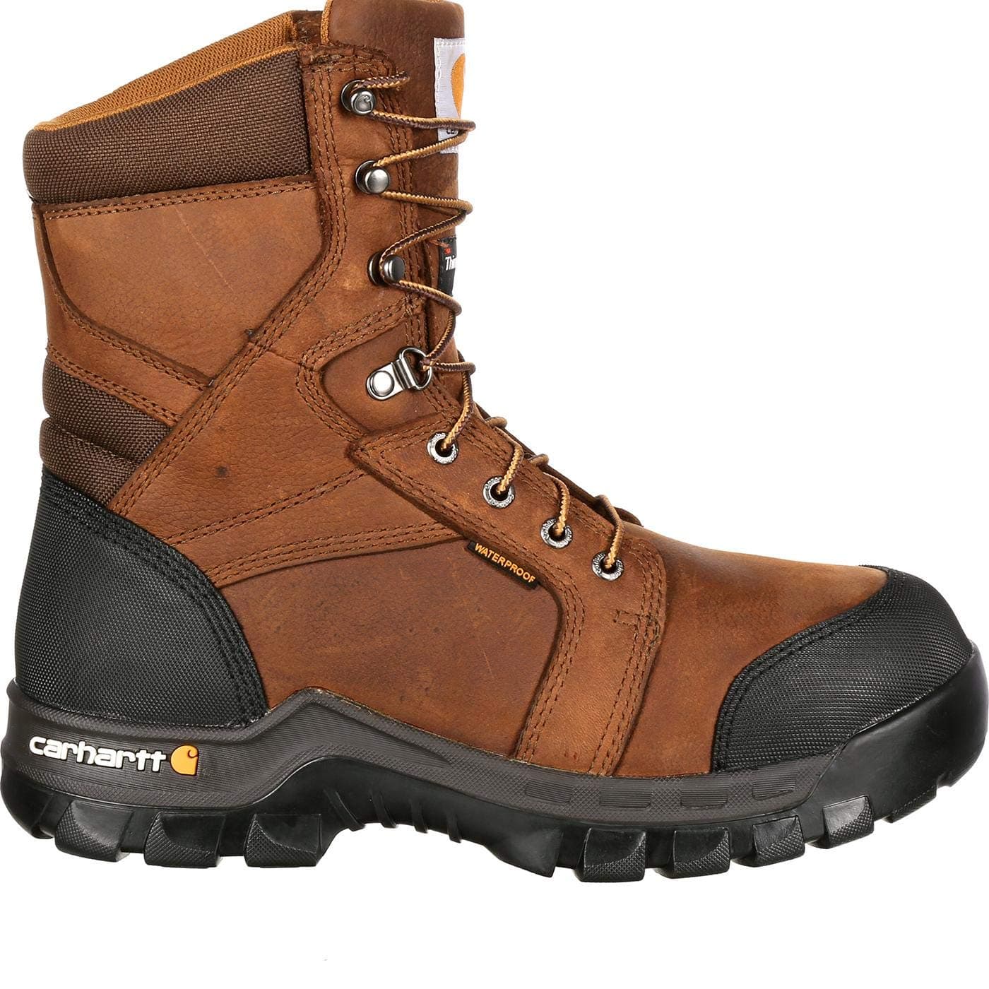 Carhartt Mens Rugged Flex 8 Waterproof Insulated Comp Toe Boot CMF8389 Brown 12 W