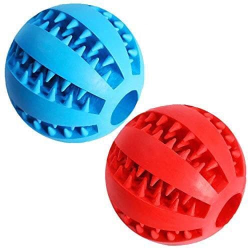 Feixun Dog Treat Toy Ball Dog Tooth Cleaning Toy Interactive Dog Toys 28 Pack of 2