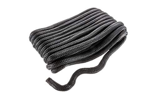 Seachoice Double-Braid Nylon Dock Line w/Eye Splice, Pre-Shrunk, Heat Stabilized, 3/4 in. X 50 Ft., Black