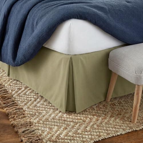 Linen Market Bed Skirt - Ultra Soft Microfiber - Easy Fit with 14 Inch Tailored Drop - Hotel Quality, Shrinkage & Fade Resistant - Bed Cover - King Bed Set - Bedroom Décor - (King, Sage)