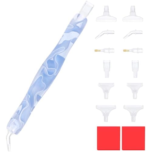 Praise V Do Diamond Painting PenDiamond Art Pen 5D Diamond Painting Pen Kit Tool Accessories Stylus Drill Pen for Diamond Painting Nail Art Cell Phone Decoration Diamond Art LtBlue