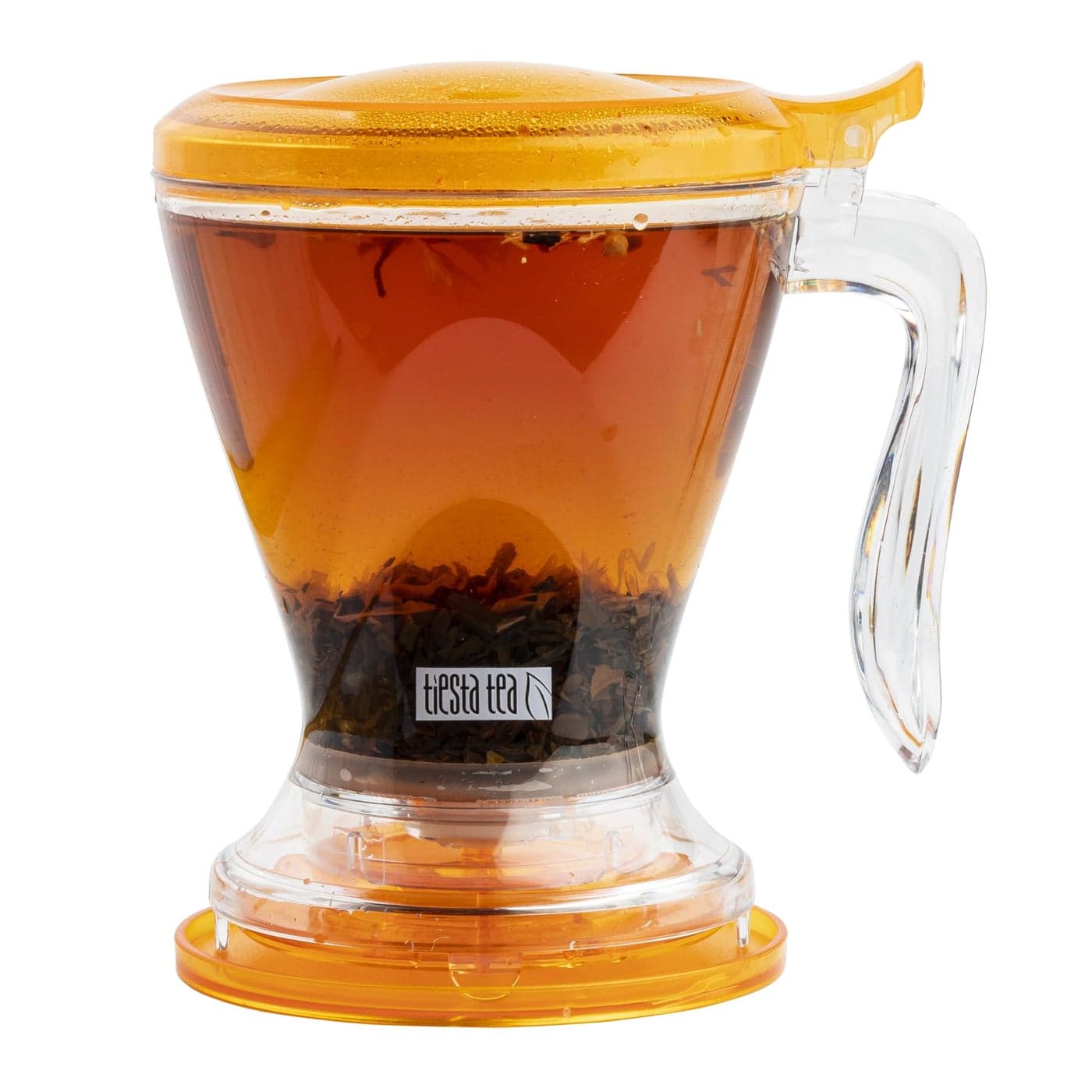 Tiesta Tea Brewmaster Coffee Infuser Large Stainless Steel Strainer for Loose Leaf Tea Fine Mesh Bottom Dispensing Microwave Dishwasher Safe Reusable Steeper Loose Leaf Holder 16 Oz