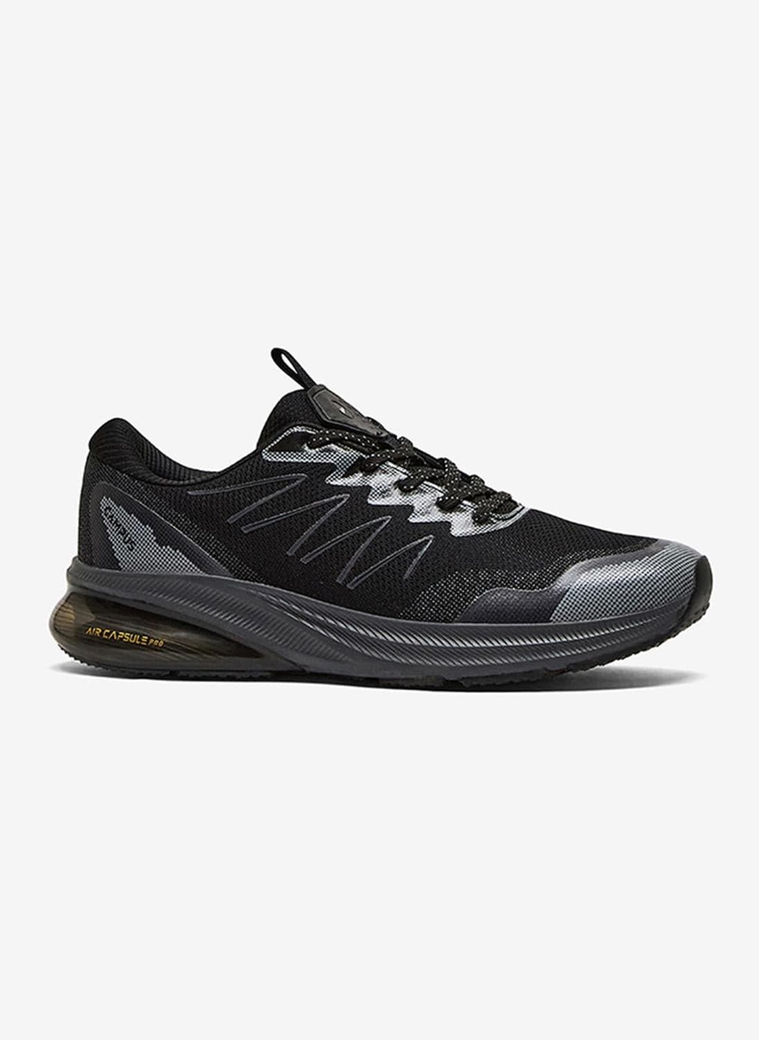 Men Begin Marathon Sublimation Lace-Up Running Shoes-Black