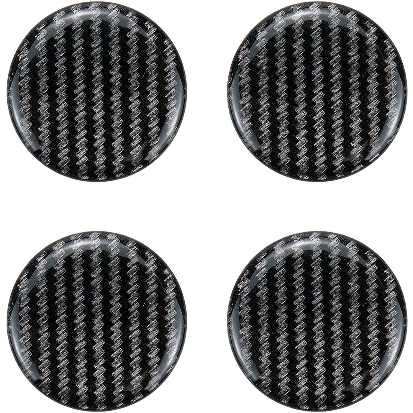 Modengzhe Rim Cover45mm Wheel Center Hub Cap Sticker Thickened Resin Covered Carbon Fiber Lattice PatternPack of 4