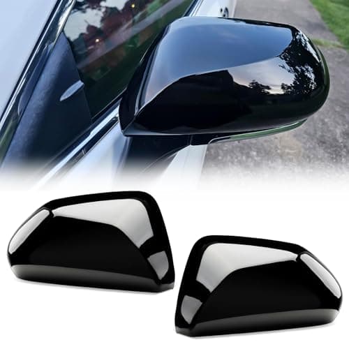 ACLONG Glossy Black Mirror Covers Fit for Toyota Camry 2018-2025 – Driver & Passenger Side Rearview Cap Replacement (1 Pair)