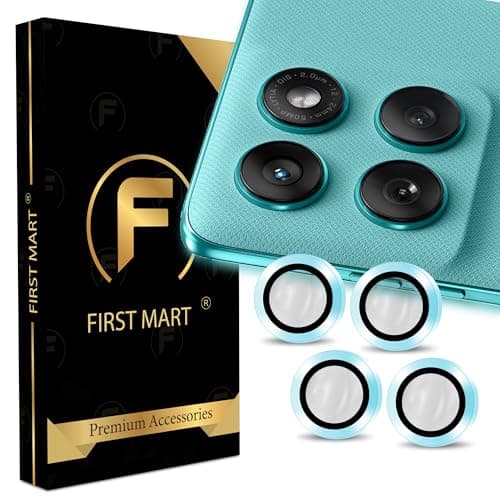 FIRST MART Camera Lens Protectors for Motorola Edge 60 Fusion (6.67 Inches) Tough HD Individual Aluminum Alloy Lens Ring Cover, Scratch Resistant, Thin Lens Protection| Blue, 1 Pack