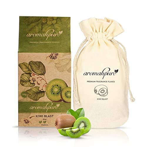 Aromahpure Premium Car Perfume Fragrance Flakes - Kiwi, Luxury Car Air Freshener made with Essential Oil, Grains, and Flakes - 50 Gms, Last Upto 30 days, IFRA certified
