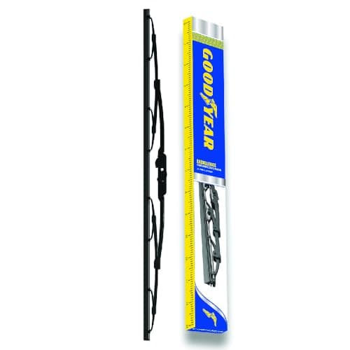 GOODYEAR Wiper Blades For Car - 26 Inch | Advanced Nanotech Graphite-Coated Rubber for Smooth Operation | With Universal Adaptor Socket For Windshield - Black