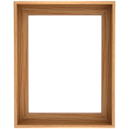 Prixas Print Floater Frame for Canvas Paintings - 1.25" Deep Gallery Floating Picture Frame with Premium PS Frame (Not Solid Wood), Made in USA Wall Art Decor (Light Brown, 11x14)
