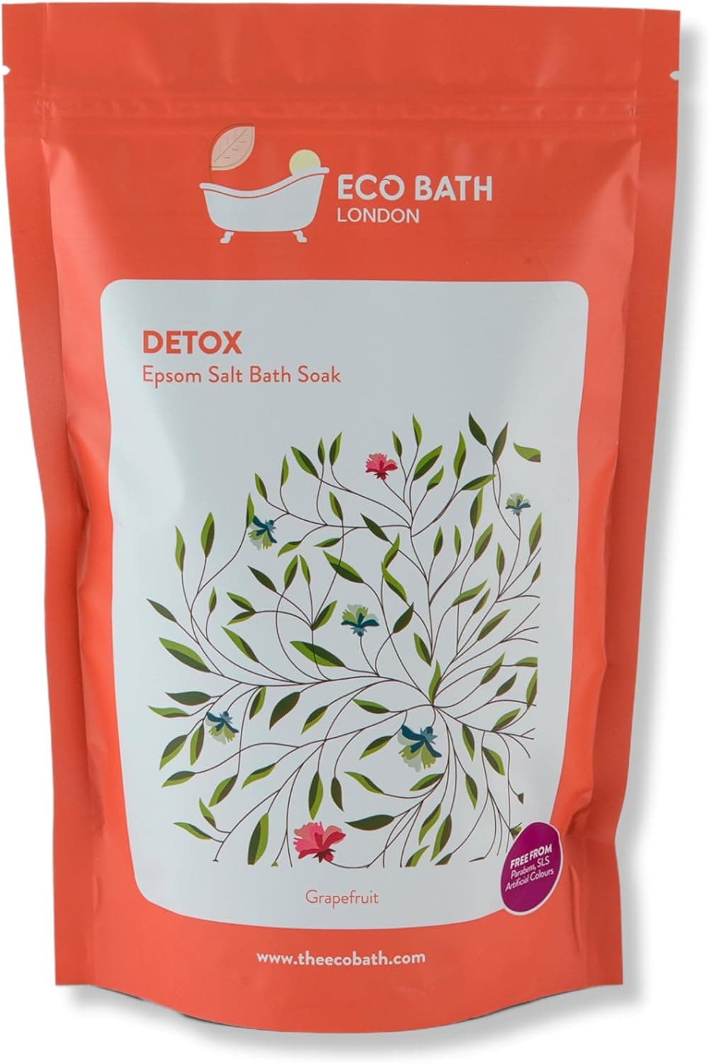 Detox Epsom Salt Bath Soak Tube Magnesium Bath Salt Infused with Grapefruit Essential Oil Epsom Bath Salts for Detox and Skin Care 22 LB 1kg