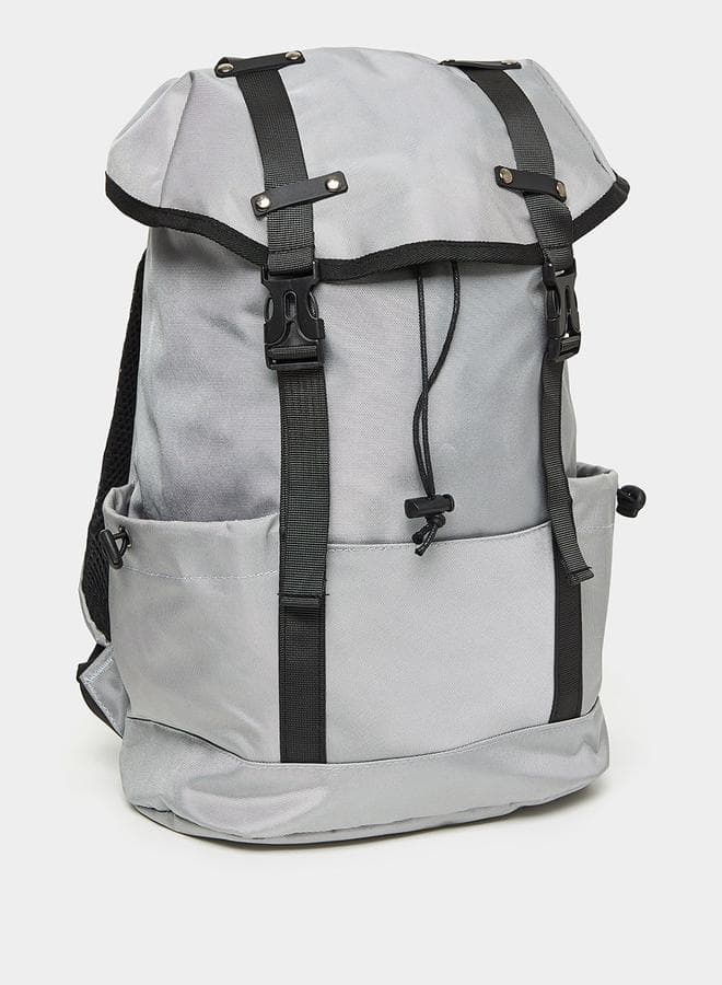 Solid Backpack With Drawstring Closure