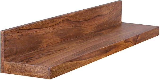 GAID WOOD Sheesham Wood Floating Shelves for Wall Set of 1 Rustic Wall Mounted Ledge Shelf for Bathroom Bedroom Living Set of 1 Pieces
