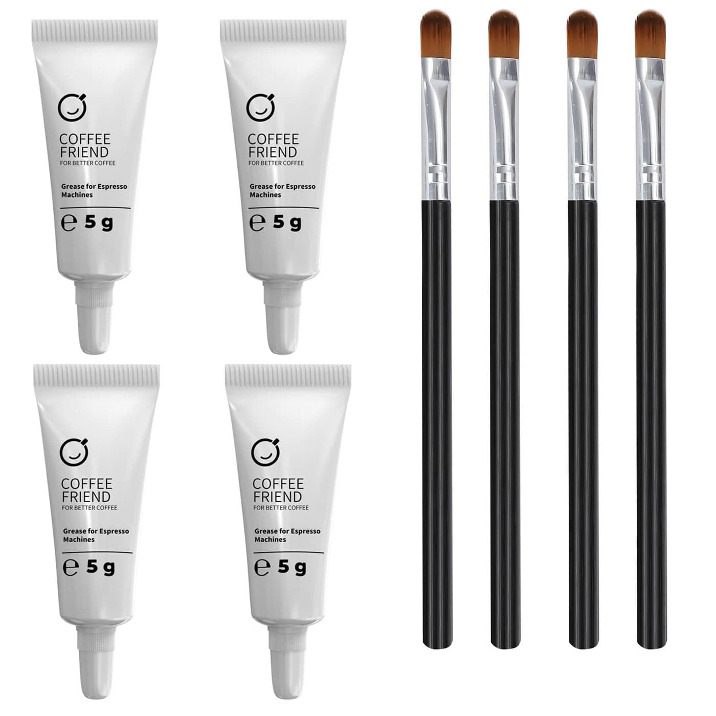 Espresso Machine Grease Silicone GreaseCoffee machine lubricant 5g Tube fit all Sa eco Ph illips and Gag gia Expresso Machines Maintenance Kit for the Care and Maintenance White4PC