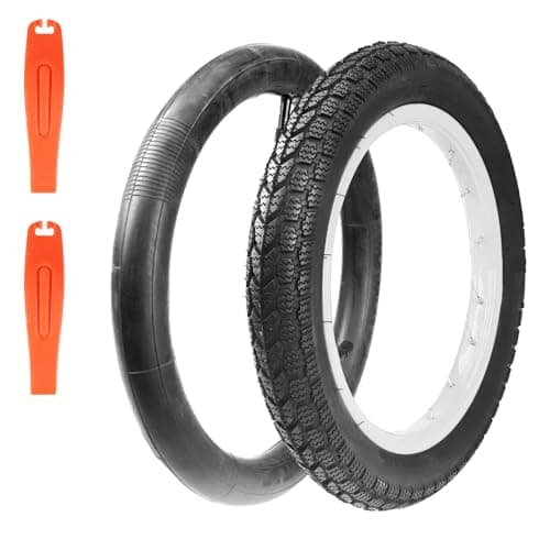 WEEROCK 14 Inch E-Bike Tire Kids Bike Tire 1 Pack 14x2.125 Bicycle Tires with 1 Pack Inner Tubes Folding Replacement Bicycle Tire for Electric Bicycle