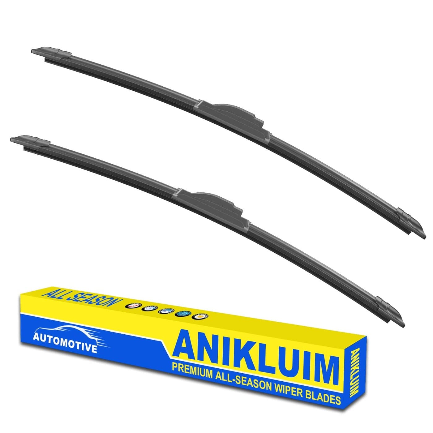 OEM Quality 24 22 Premium AllSeasons Durable Stable and Quiet Windshield Wiper BladesJ Hook WipersSet of 2