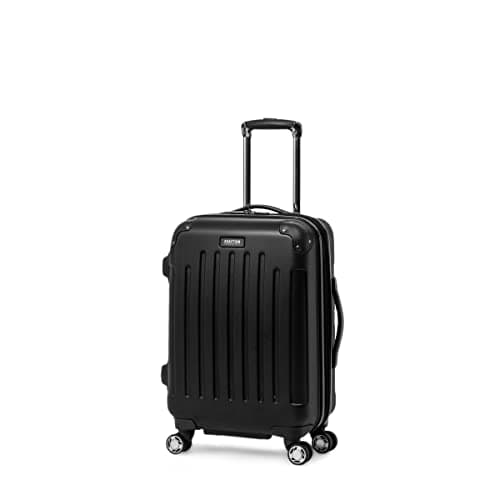 Kenneth Cole REACTION Renegade Luggage Expandable 8-Wheel Spinner Lightweight Hardside Suitcase, Black, 20-Inch Carry On