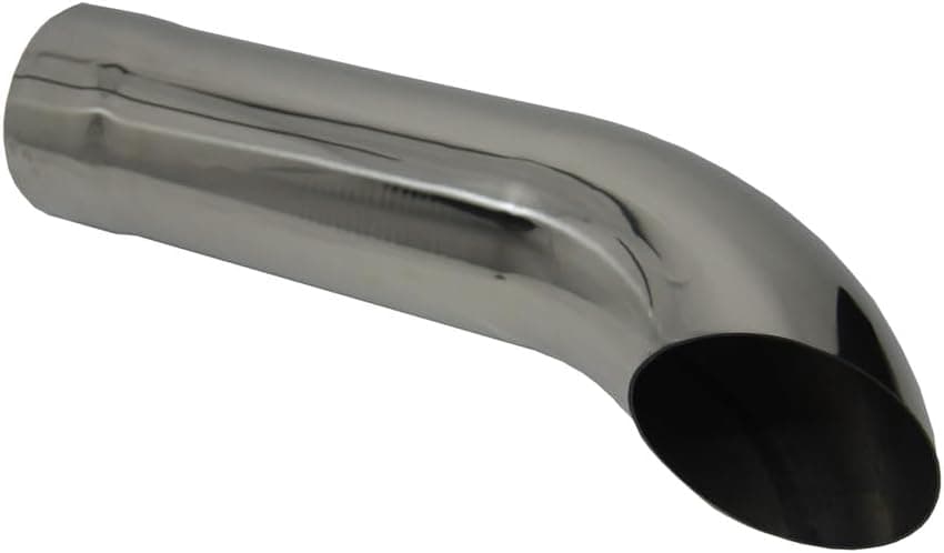 WESDON Chrome Plated Turn Down Exhaust Tip - 1.75" Diameter, 8.00" Long, 1.50" Inlet