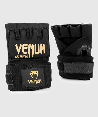 Venum unisex adult Gel Handwrap, Black/Gold, Large US
