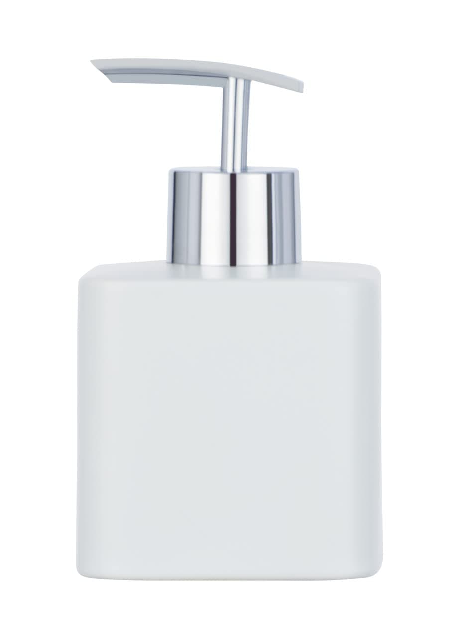 WENKO Hexa White Liquid Soap Dispenser Capacity 029 L Ceramic 85 x 75 x 13 cm