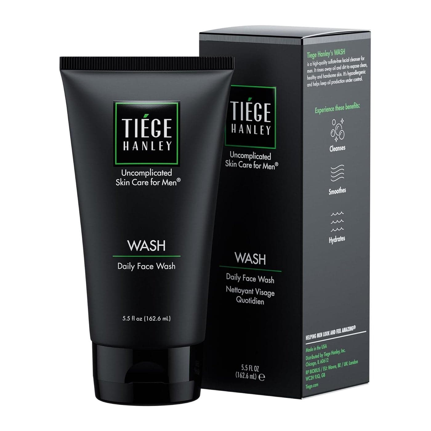 Tiege Hanley Daily Mens Face Wash 55 Oz Gentle FragranceFree Face Cleanser for Men Revitalizes Hydrates Softens Skin Mens Face Wash Facial Cleanser Skincare for Dry Sensitive Skin