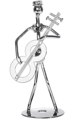 Berry President 5.0" Home Decor Cast Iron Wires and Screws Statue/Figurine (Guitar Player)