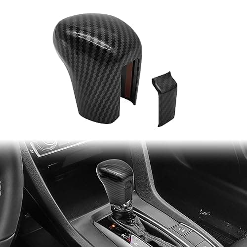 CmeRto Compatible with 10th Gen Honda Civic Sedan Hatchback Coupe 2021 2020 2019 2018 2017 2016 CVT Automatic Transmission Lever Trim Accessories (Black)