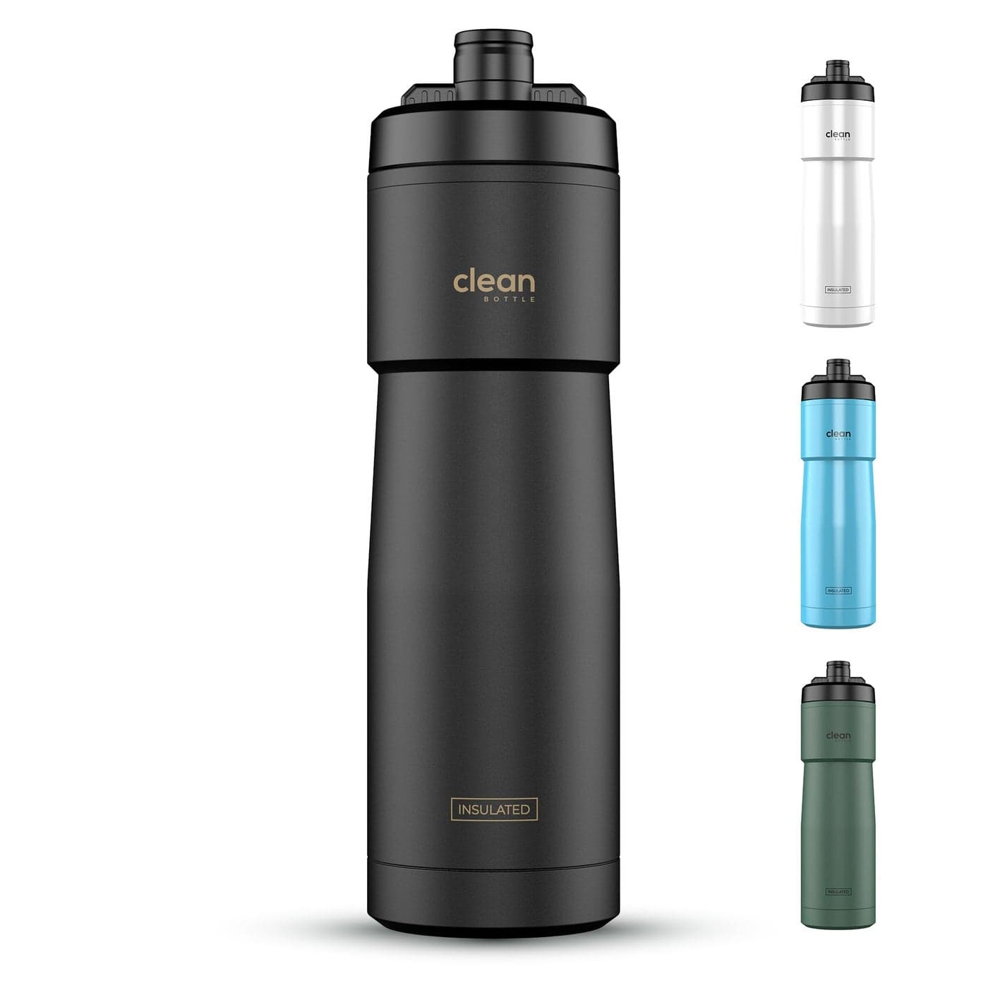 Bike Water Bottles Insulated Bike Water Bottle Easy Clean Nozzle Easy Squeeze Cycling Mountain Fitness Water Bottle Gym Sport Bottle Black Sport 23