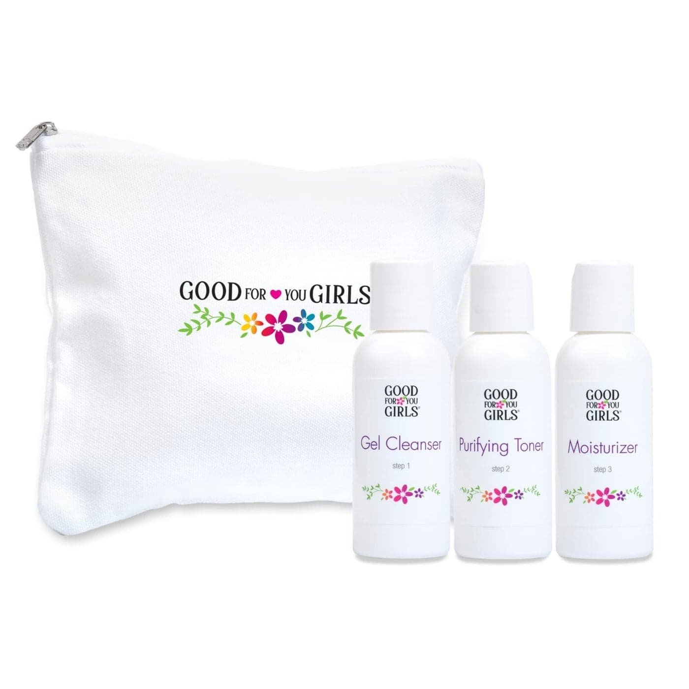 Good For You Girls ThreeStep Skincare Kit for Girls Preteens Teens Safe Natural PlantBased ingredients Vegan GlutenFree 3 Piece 2 oz ea