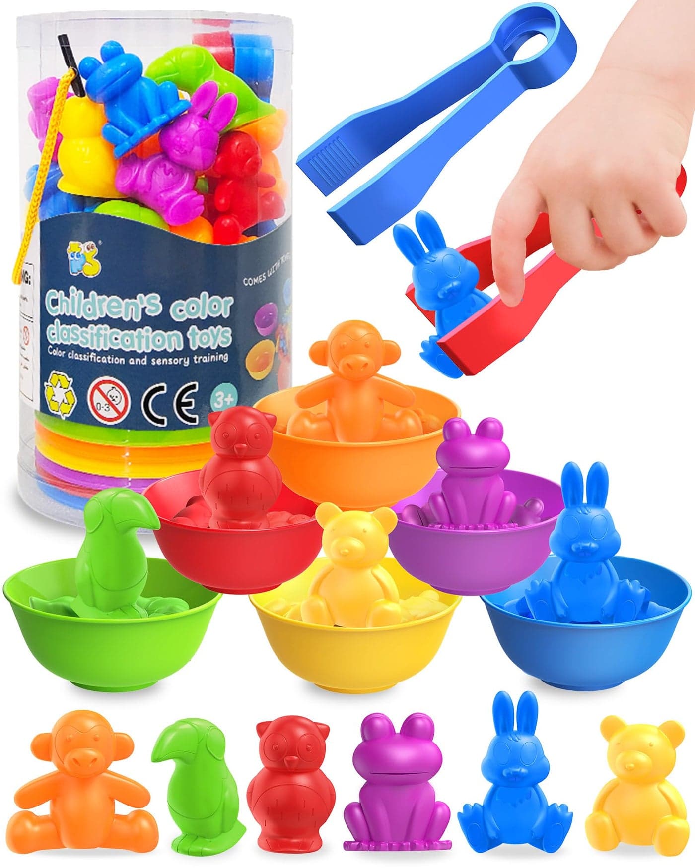 Oomloid Counting Animals Montessori Toys for 3 4 5 Years Old Boys Girls, Preschool Learning Activities Kindergarten Educational Sensory Toys Gifts for Kids Toddlers Ages 3-5, 4-8
