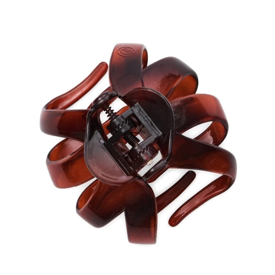 Gimme Beauty - Strong ClickFit Claw Clip in Brown - For Thick, Medium, and Fine Hair Types - Trendy Hair Accessories for Women & Men - All Day Firm Hold, No Slip Technology - 1 pc