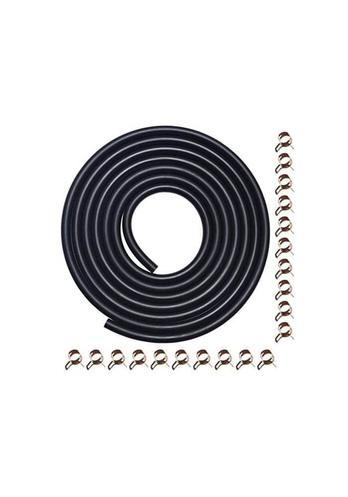 10 Feet 14 Inch ID Fuel Line with 20pcs Hose Clamps for Kawasaki Kohler Briggs Stratton Small Engines Mini Bike ATV Mowing Machine Snow Machine